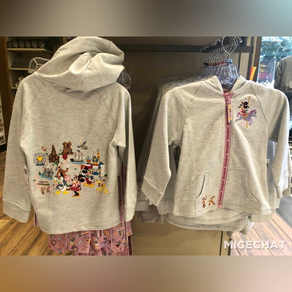Disney World Parks Girls M Embroidered Glitter Zip Hoodie Jacket Minnie Mickey